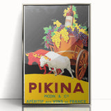 Vintage Pikina Aperitif Poster – Retro French Wine Ad Wall Art