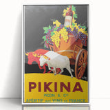 Vintage Pikina Aperitif Poster – Retro French Wine Ad Wall Art