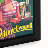 Vintage Pilsner Urquell Advertising Poster – Retro Beer Ad Wall Art