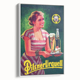 Vintage Pilsner Urquell Advertising Poster – Retro Beer Ad Wall Art