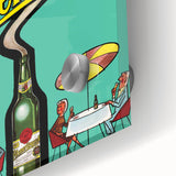 Vintage Pilsner Urquell Poster – Retro Beer Ad Art with Fun Cartoon