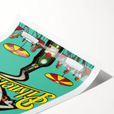 Vintage Pilsner Urquell Poster – Retro Beer Ad Art with Fun Cartoon