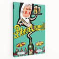 Vintage Pilsner Urquell Poster – Retro Beer Ad Art with Fun Cartoon