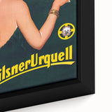 Vintage Pilsner Urquell Advertising Poster – Retro Beer Ad Art