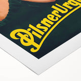 Vintage Pilsner Urquell Advertising Poster – Retro Beer Ad Art