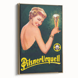 Vintage Pilsner Urquell Advertising Poster – Retro Beer Ad Art