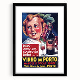Vintage Vinho do Porto Poster – Retro Port Wine Ad Art
