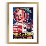 Vintage Vinho do Porto Poster – Retro Port Wine Ad Art