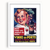 Vintage Vinho do Porto Poster – Retro Port Wine Ad Art