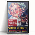 Vintage Vinho do Porto Poster – Retro Port Wine Ad Art