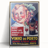 Vintage Vinho do Porto Poster – Retro Port Wine Ad Art