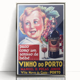 Vintage Vinho do Porto Poster – Retro Port Wine Ad Art