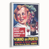 Vintage Vinho do Porto Poster – Retro Port Wine Ad Art