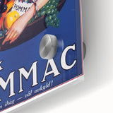 Vintage Pommac Poster – Retro Fruit Drink Ad Art