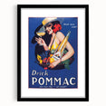Vintage Pommac Poster – Retro Fruit Drink Ad Art