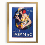 Vintage Pommac Poster – Retro Fruit Drink Ad Art