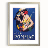 Vintage Pommac Poster – Retro Fruit Drink Ad Art