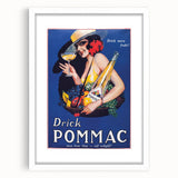 Vintage Pommac Poster – Retro Fruit Drink Ad Art