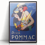 Vintage Pommac Poster – Retro Fruit Drink Ad Art