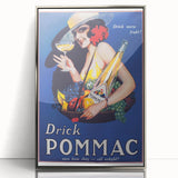 Vintage Pommac Poster – Retro Fruit Drink Ad Art