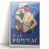 Vintage Pommac Poster – Retro Fruit Drink Ad Art