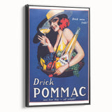 Vintage Pommac Poster – Retro Fruit Drink Ad Art