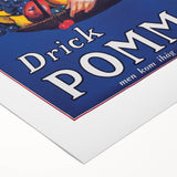 Vintage Pommac Poster – Retro Fruit Drink Ad Art