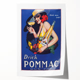 Vintage Pommac Poster – Retro Fruit Drink Ad Art