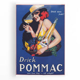 Vintage Pommac Poster – Retro Fruit Drink Ad Art
