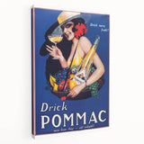 Vintage Pommac Poster – Retro Fruit Drink Ad Art