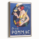 Vintage Pommac Poster – Retro Fruit Drink Ad Art