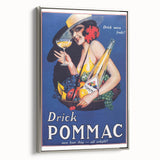 Vintage Pommac Poster – Retro Fruit Drink Ad Art