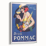 Vintage Pommac Poster – Retro Fruit Drink Ad Art