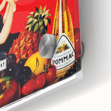 Vintage Pommac Poster – Retro Fruit Drink Ad Art with Playful Design