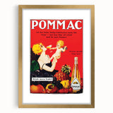 Vintage Pommac Poster – Retro Fruit Drink Ad Art with Playful Design