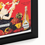 Vintage Pommac Poster – Retro Fruit Drink Ad Art with Playful Design