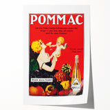 Vintage Pommac Poster – Retro Fruit Drink Ad Art with Playful Design