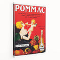 Vintage Pommac Poster – Retro Fruit Drink Ad Art with Playful Design