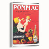 Vintage Pommac Poster – Retro Fruit Drink Ad Art with Playful Design