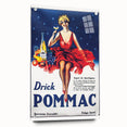 Vintage Pommac Poster – Retro Fruit Drink Ad Art with Dancer