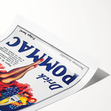 Vintage Pommac Poster – Retro Fruit Drink Ad Art with Dancer