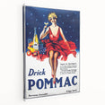 Vintage Pommac Poster – Retro Fruit Drink Ad Art with Dancer