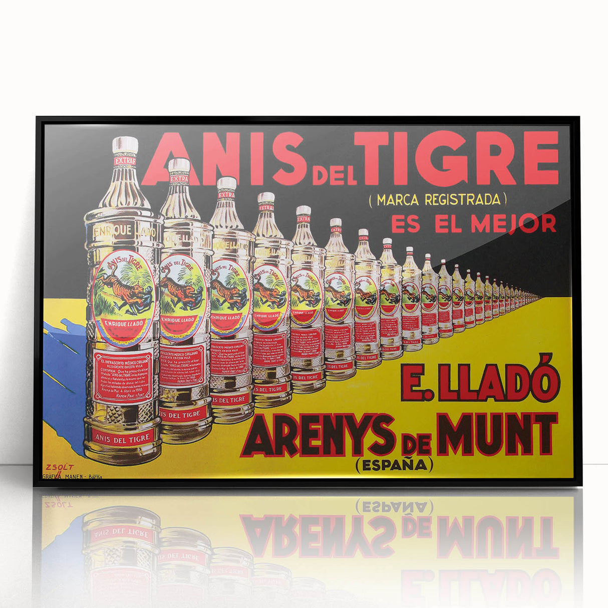 Anís del Tigre Vintage Poster: Retro Alcohol Advertising Art Print