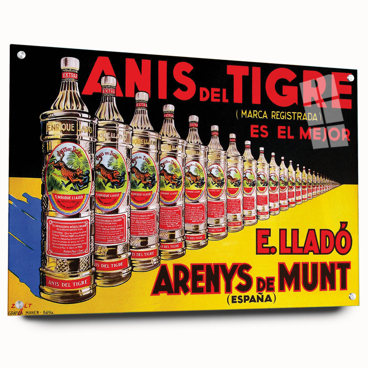Anís del Tigre Vintage Poster: Retro Alcohol Advertising Art Print