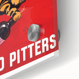 Vintage Porto Pitters Poster – Retro Wine Ad with Playful Tigers