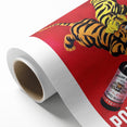 Vintage Porto Pitters Poster – Retro Wine Ad with Playful Tigers