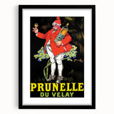 Vintage Prunelle du Velay Poster – Retro Drink Ad with Cheerful Character