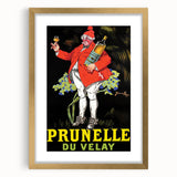 Vintage Prunelle du Velay Poster – Retro Drink Ad with Cheerful Character