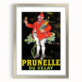 Vintage Prunelle du Velay Poster – Retro Drink Ad with Cheerful Character