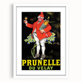 Vintage Prunelle du Velay Poster – Retro Drink Ad with Cheerful Character